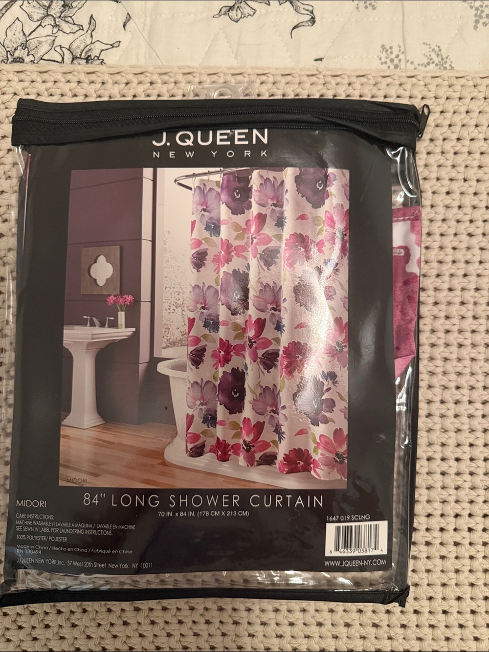 Midori Floral Shower Curtain - Purple & Pink